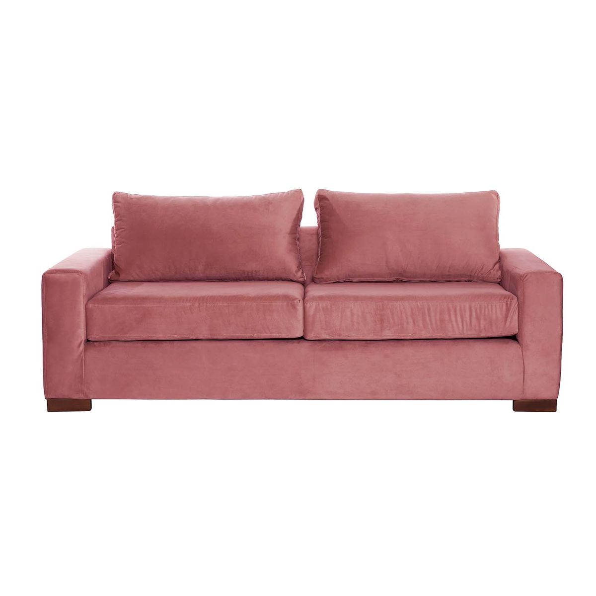 LATAM HOME - Sofá Livorno 3 Cuerpos Resortes Pocket Tela Velvet Palo Rosa