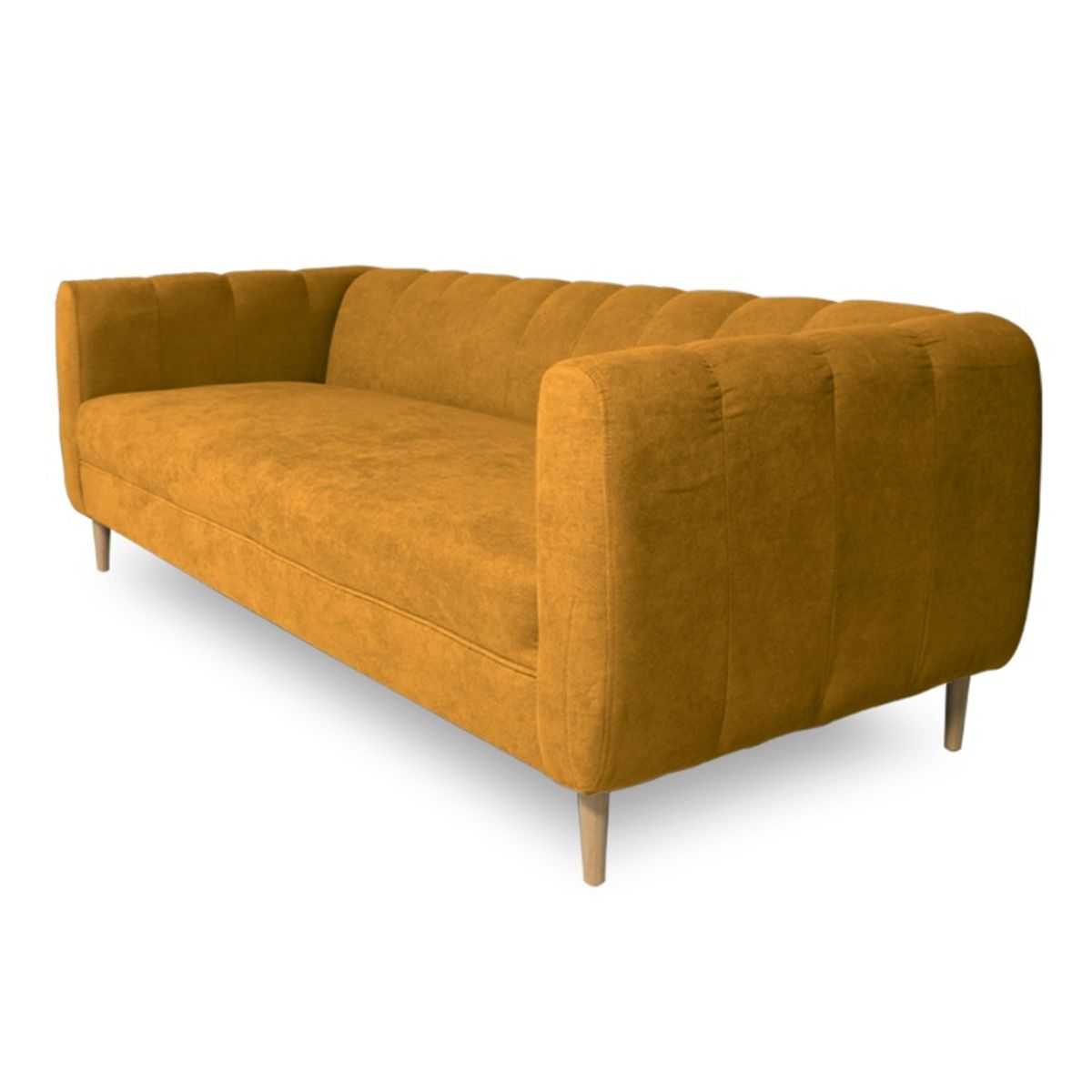 SOFAS HOME - SOFA LYNETTE FELPA AMBARINO 2 CUERPOS