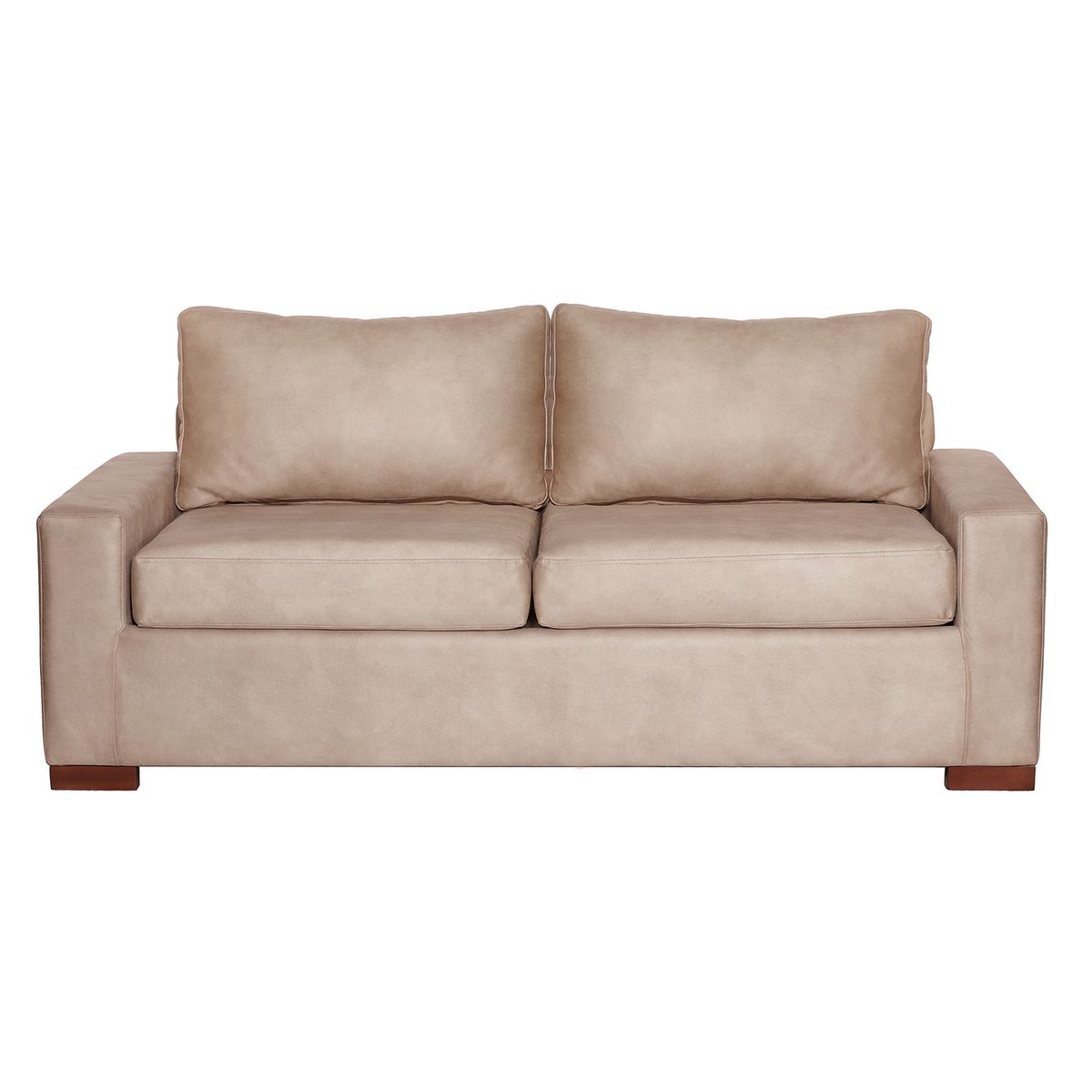 LATAM HOME - Sofá Livorno 3 Cuerpos Cuero Kentucky Beige