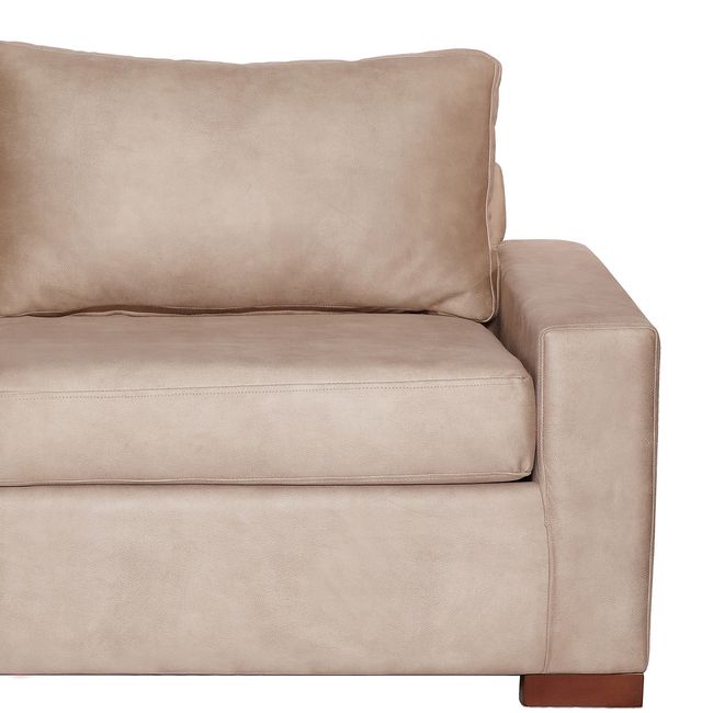 LATAM HOME - Sofá Livorno 3 Cuerpos Cuero Kentucky Beige