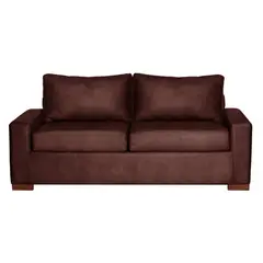LATAM HOME - Sofá Livorno 3 Cuerpos Cuero Kentucky Café Moro