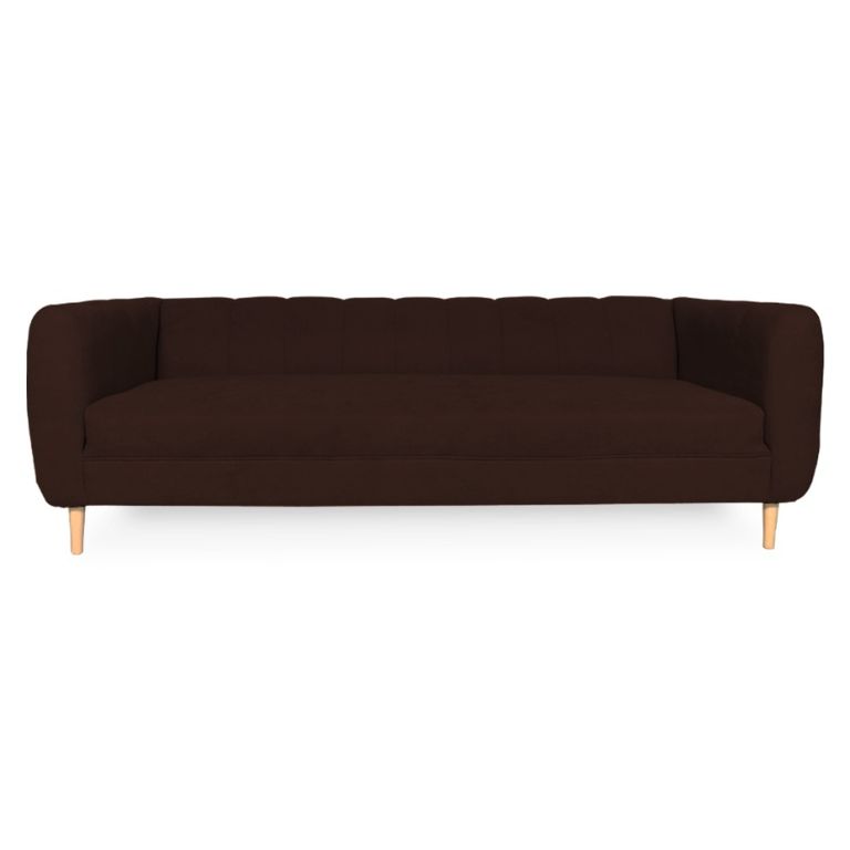 SOFA LYNETTE FELPA CAFE 2 CUERPOS