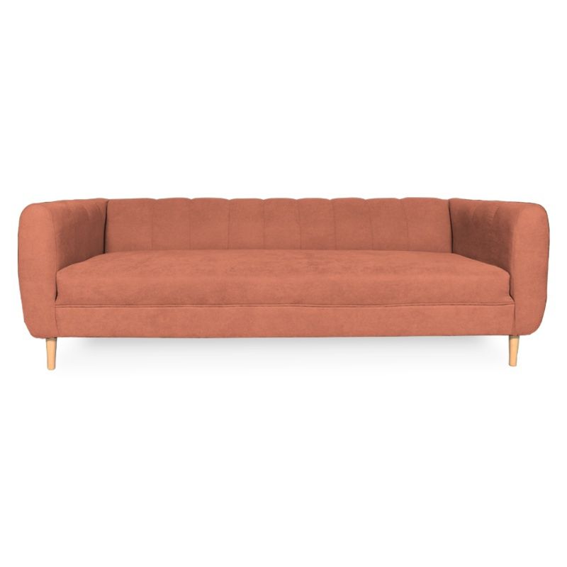 SOFAS HOME - SOFA LYNETTE FELPA PALO ROSA 2 CUERPOS