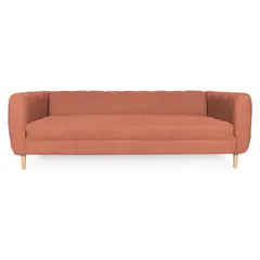 SOFAS HOME - SOFA LYNETTE FELPA PALO ROSA 2 CUERPOS