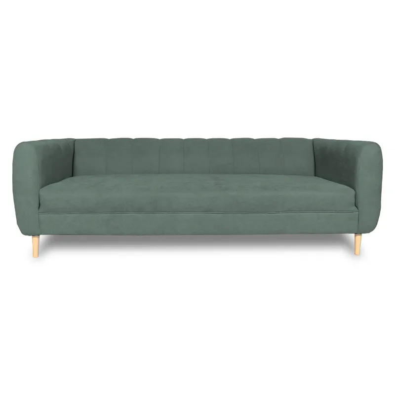 SOFAS HOME - SOFA LYNETTE FELPA VERDE 2 CUERPOS