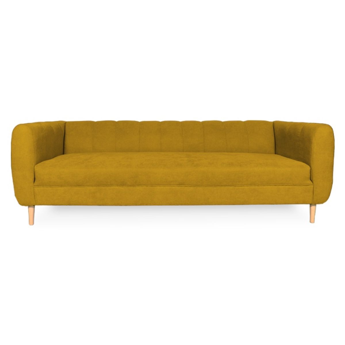 SOFAS HOME - SOFA LYNETTE CHENILLE TIPO LINO AMBARINO 3 CUERPOS
