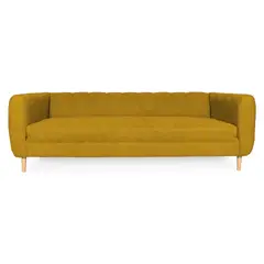 SOFAS HOME - SOFA LYNETTE CHENILLE TIPO LINO AMBARINO 3 CUERPOS