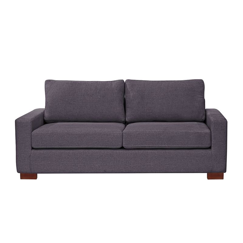 LATAM HOME - Sofá Livorno 3 Cuerpos Lino Gris Oscuro