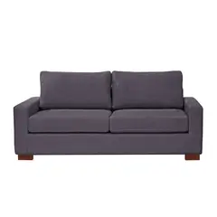 LATAM HOME - Sofá Livorno 3 Cuerpos Lino Gris Oscuro