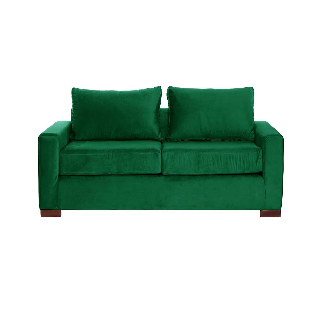 LATAM HOME - Sofá Livorno 2 Cuerpos Tela Velvet Verde