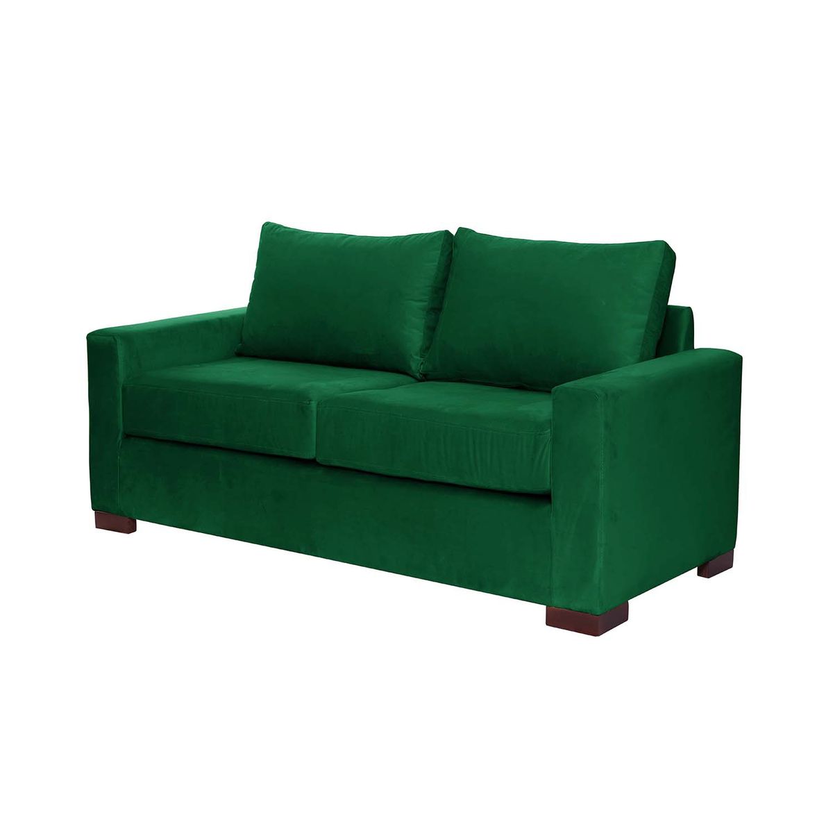 LATAM HOME - Sofá Livorno 2 Cuerpos Tela Velvet Verde