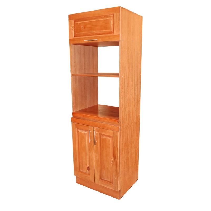 MUEBLES RIO TOLTEN - Despensa horno de aglomerado frente madera 60 cm de ancho