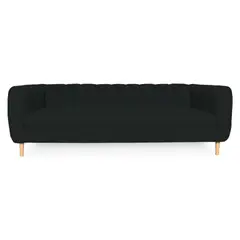 SOFAS HOME - SOFA LYNETTE CHENILLE TIPO LINO GRAFITO 3 CUERPOS