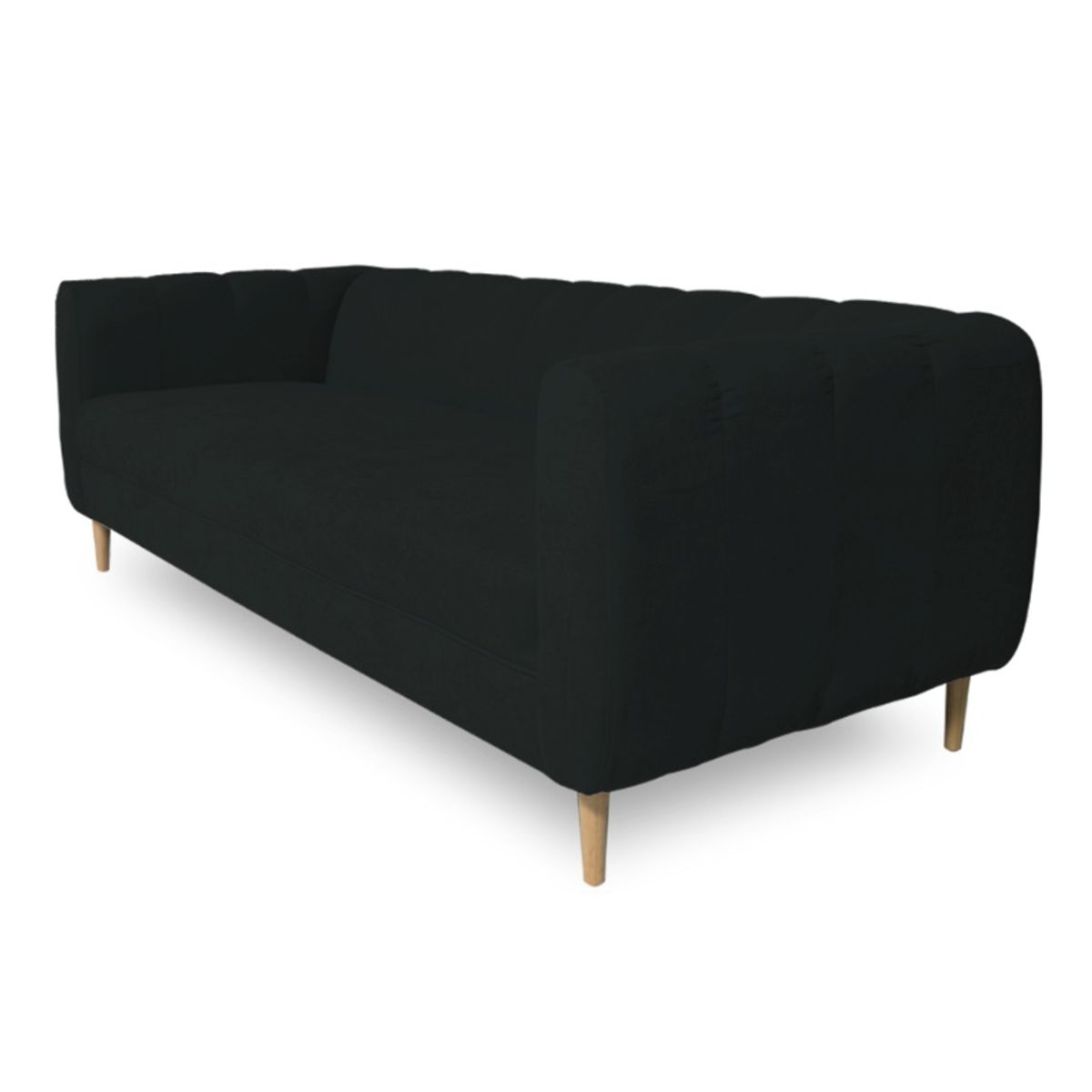 SOFAS HOME - SOFA LYNETTE CHENILLE TIPO LINO GRAFITO 3 CUERPOS