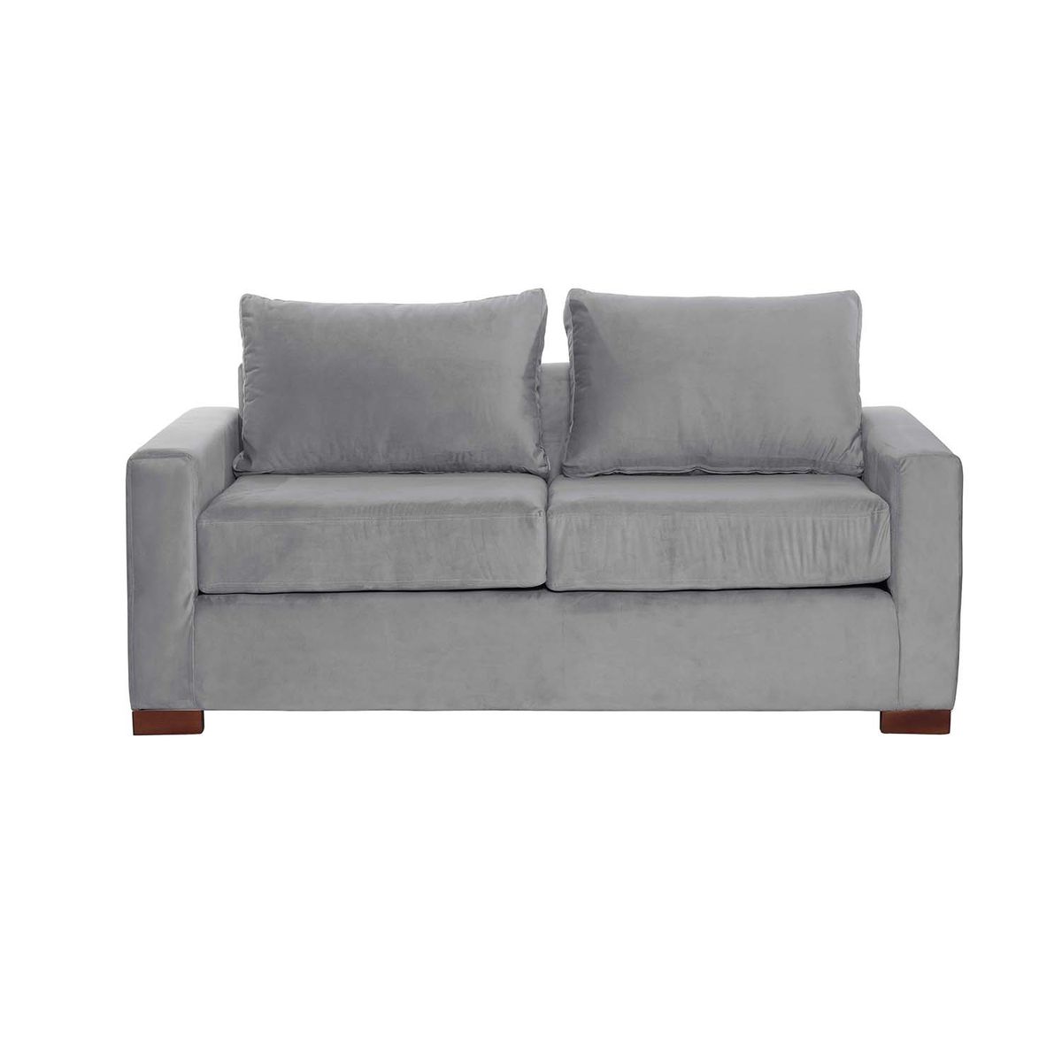 LATAM HOME - Sofá Livorno 2 Cuerpos Tela Velvet Gris