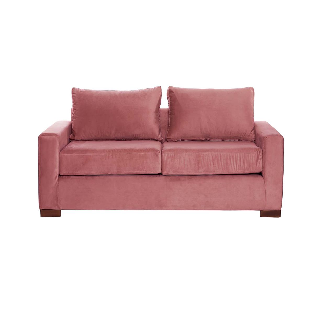 LATAM HOME - Sofá Livorno 2 Cuerpos Tela Velvet Palo Rosa