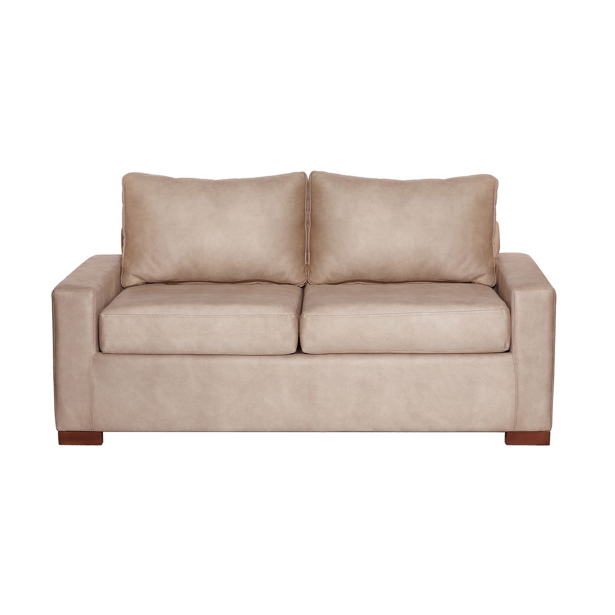 LATAM HOME - Sofá Livorno 2 Cuerpos Cuero Kentucky Beige