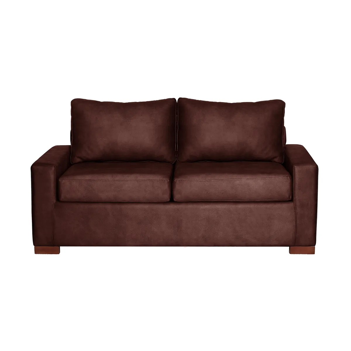 LATAM HOME - Sofá Livorno 2 Cuerpos Cuero Kentucky Café Moro