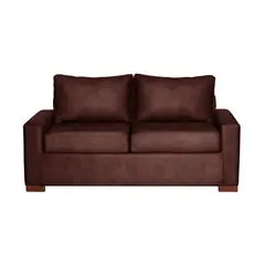 LATAM HOME - Sofá Livorno 2 Cuerpos Cuero Kentucky Café Moro