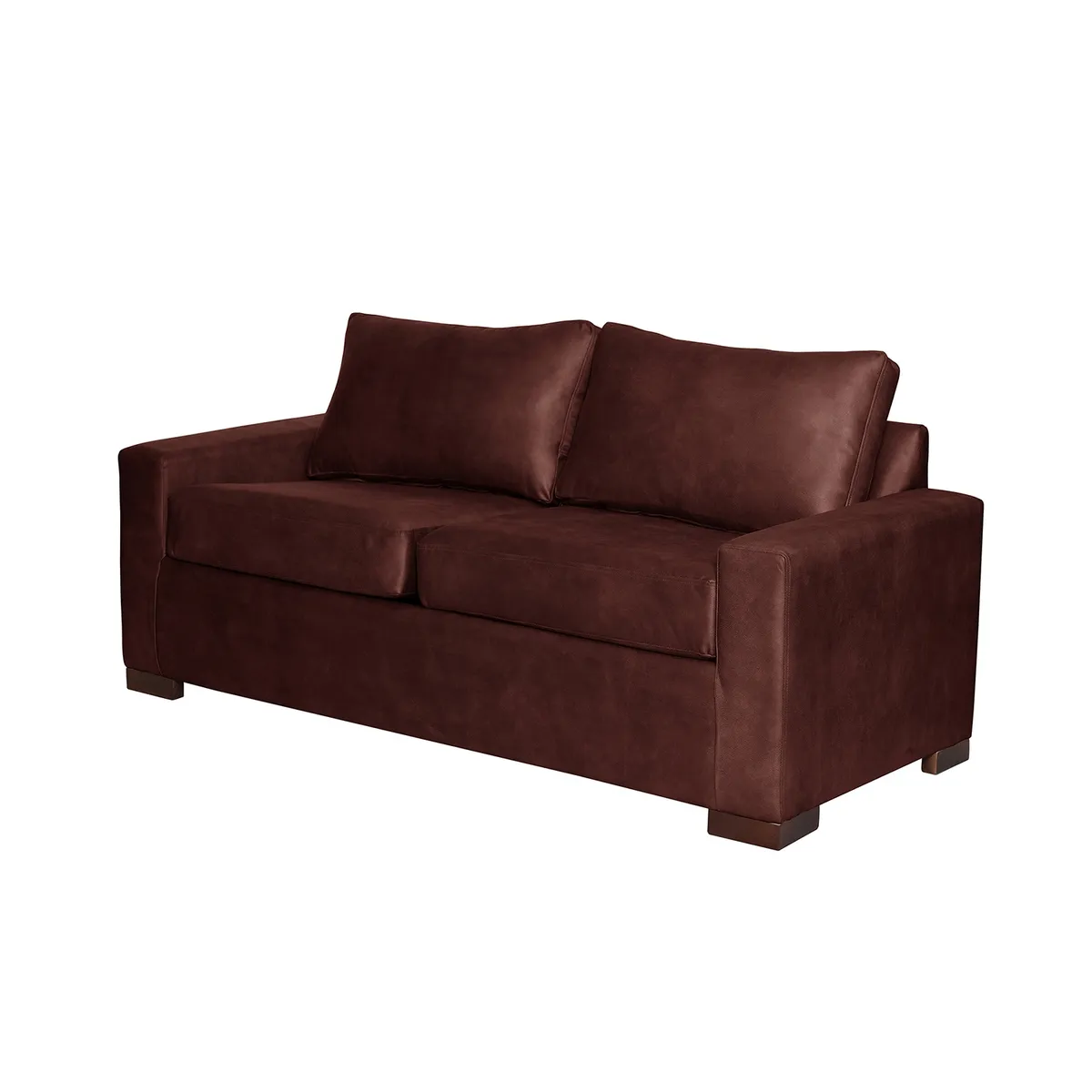 LATAM HOME - Sofá Livorno 2 Cuerpos Cuero Kentucky Café Moro