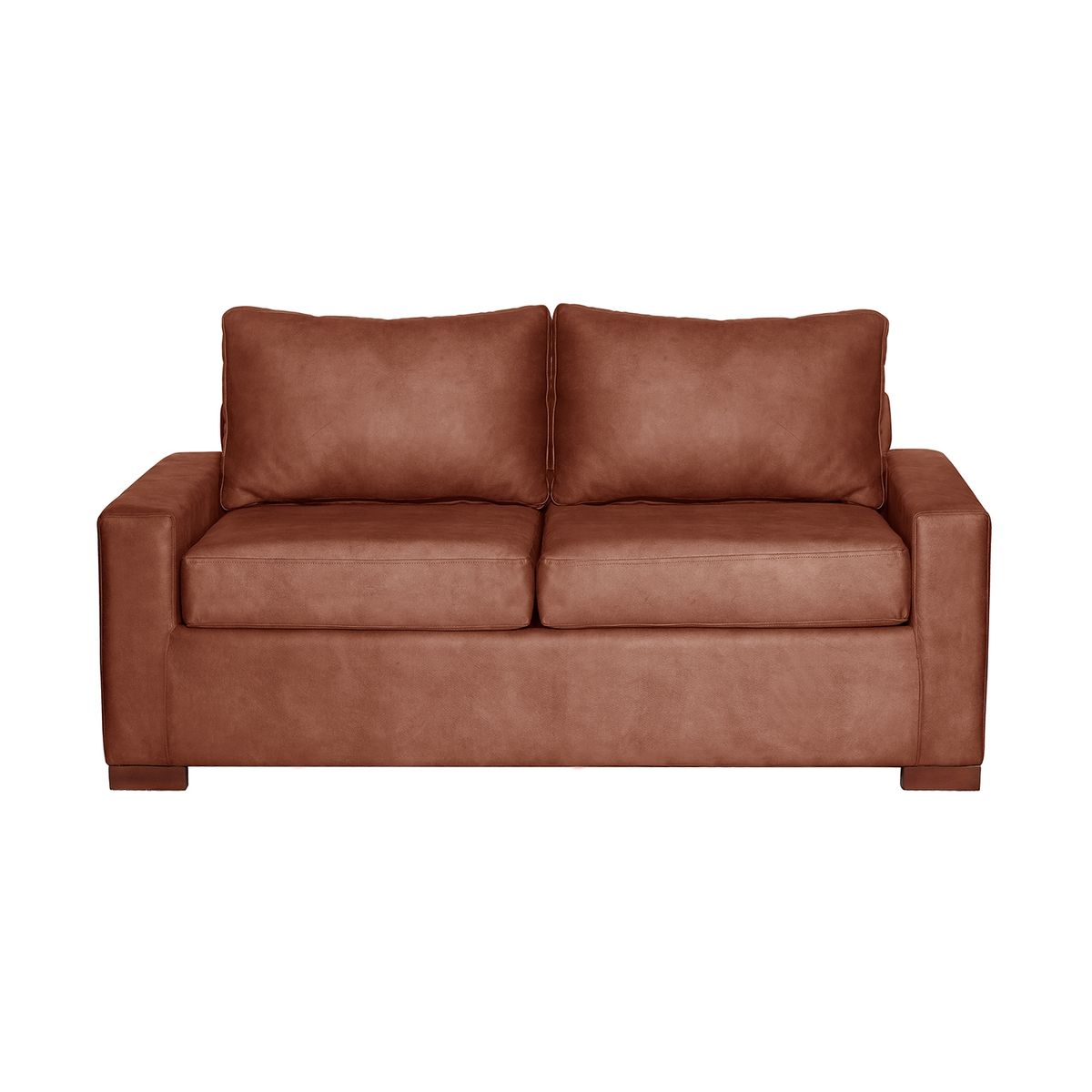 LATAM HOME - Sofá Livorno 2 Cuerpos Cuero Kentucky Café Claro