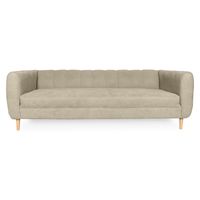 SOFA LYNETTE FELPA BEIGE 3 CUERPOS