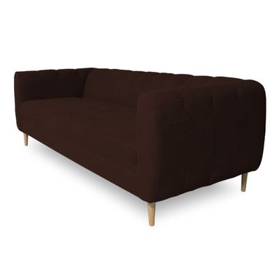 Imagen 2 del producto SOFA LYNETTE FELPA CAFE 3 CUERPOS