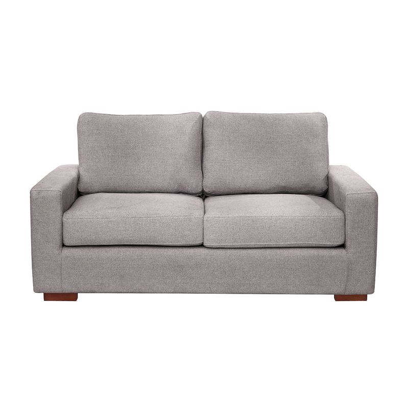 LATAM HOME - Sofá Livorno 2 Cuerpos Lino Gris Claro