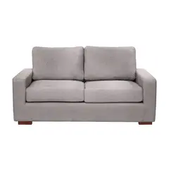 LATAM HOME - Sofá Livorno 2 Cuerpos Lino Gris Claro