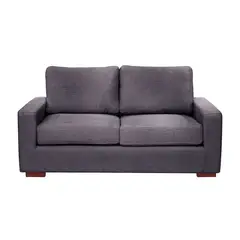 LATAM HOME - Sofá Livorno 2 Cuerpos Lino Gris Oscuro