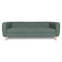 SOFAS HOME - SOFA LYNETTE FELPA VERDE 3 CUERPOS