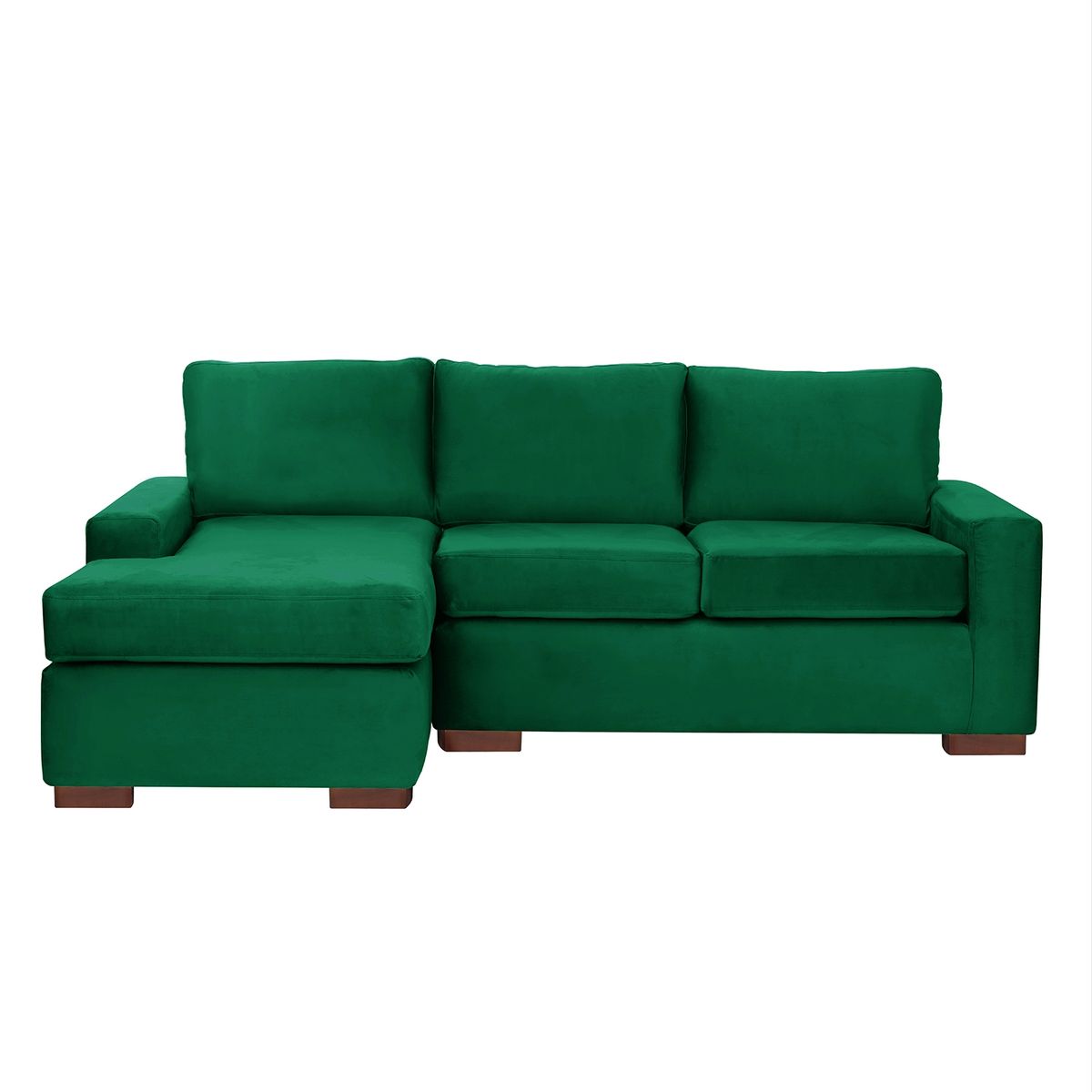 LATAM HOME - Sofá Seccional Izquierdo Livorno Tela Velvet Verde