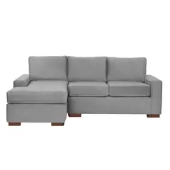 LATAM HOME - Sofá Seccional Izquierdo Livorno Tela Velvet Gris