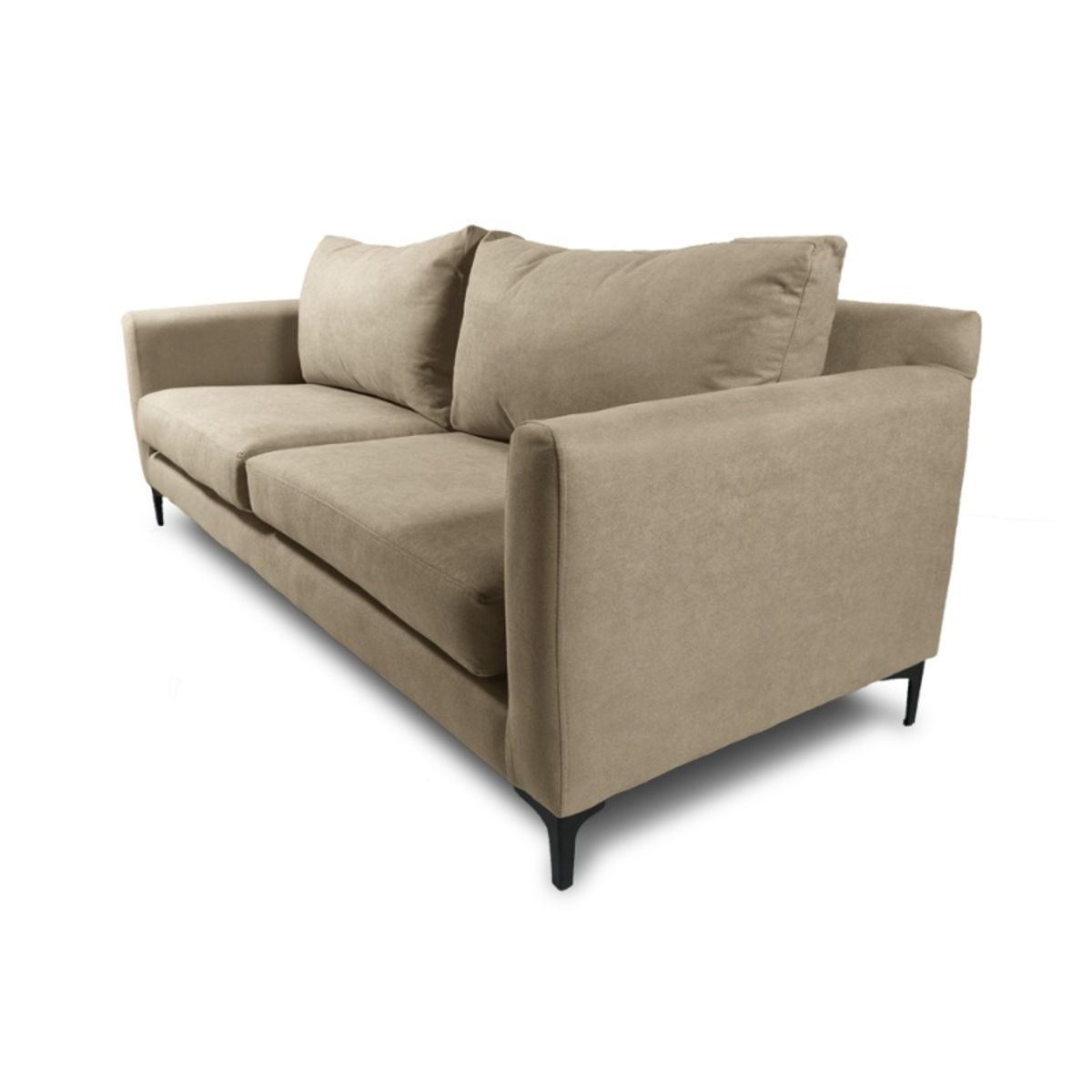 SOFAS HOME - SOFA ALANNA CHENILLE TIPO LINO BEIGE 2 CUERPOS