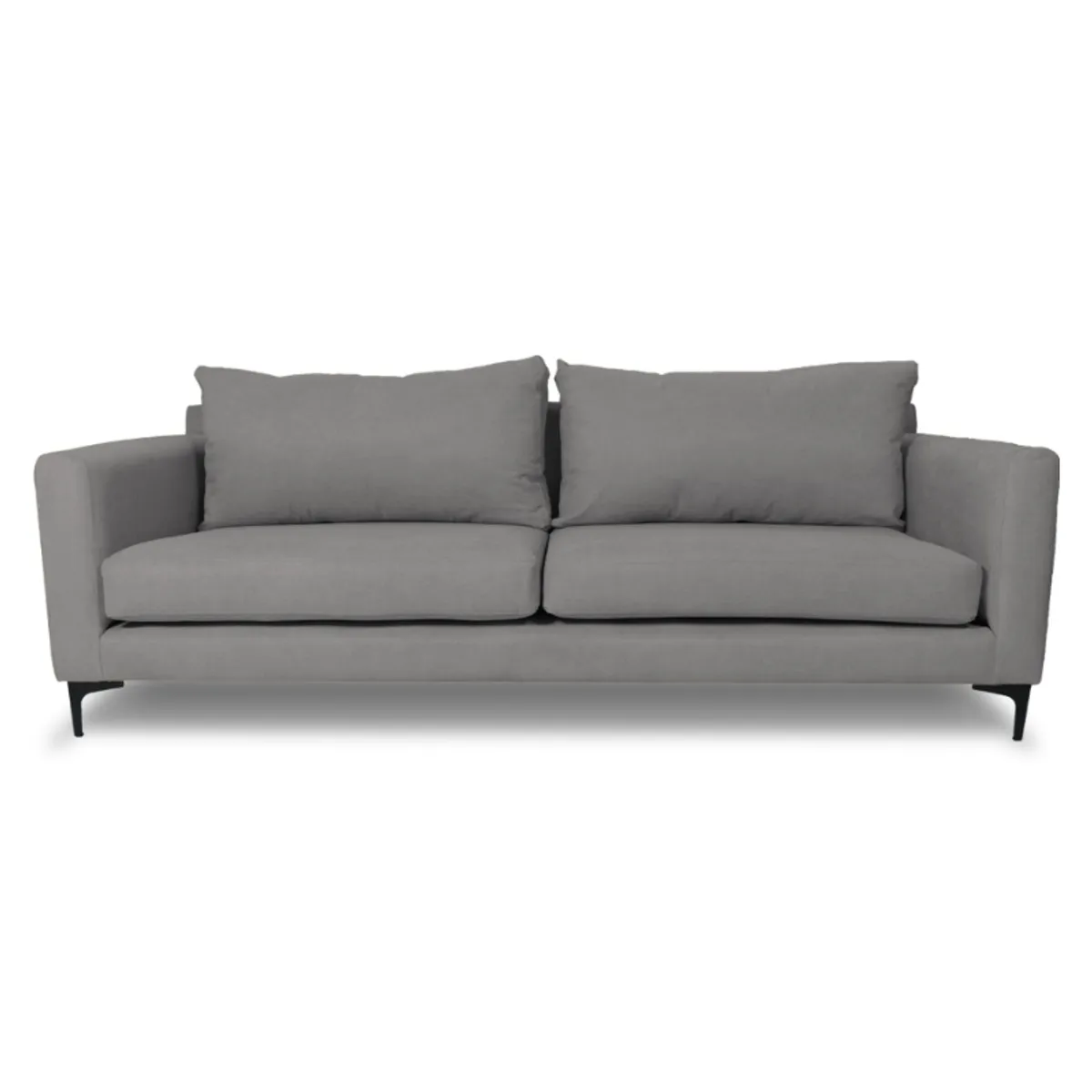 SOFAS HOME - SOFA ALANNA CHENILLE TIPO LINO GRIS 2 CUERPOS