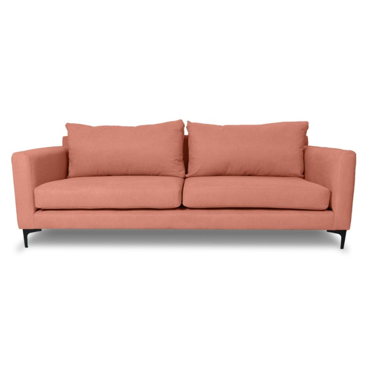 SOFAS HOME - SOFA ALANNA CHENILLE TIPO LINO PALO ROSA 2 CUERPOS