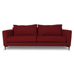 SOFAS HOME - SOFA ALANNA CHENILLE TIPO LINO ROJO 2 CUERPOS