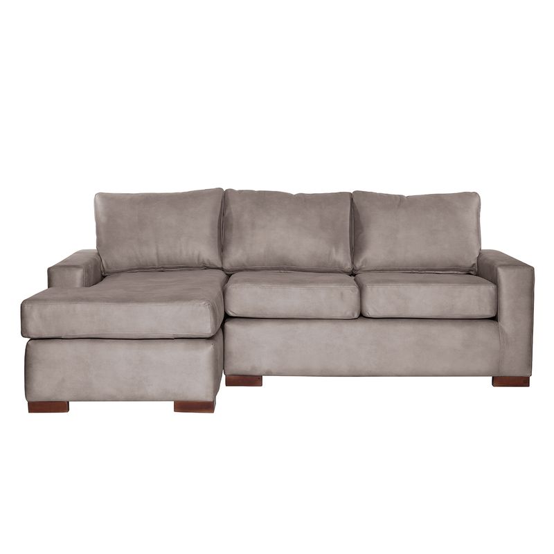 LATAM HOME - Sofá Seccional Izquierdo Livorno Cuero Kentucky Gris
