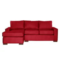 LATAM HOME - Sofá Seccional Livorno 3 Cuerpos Rojo
