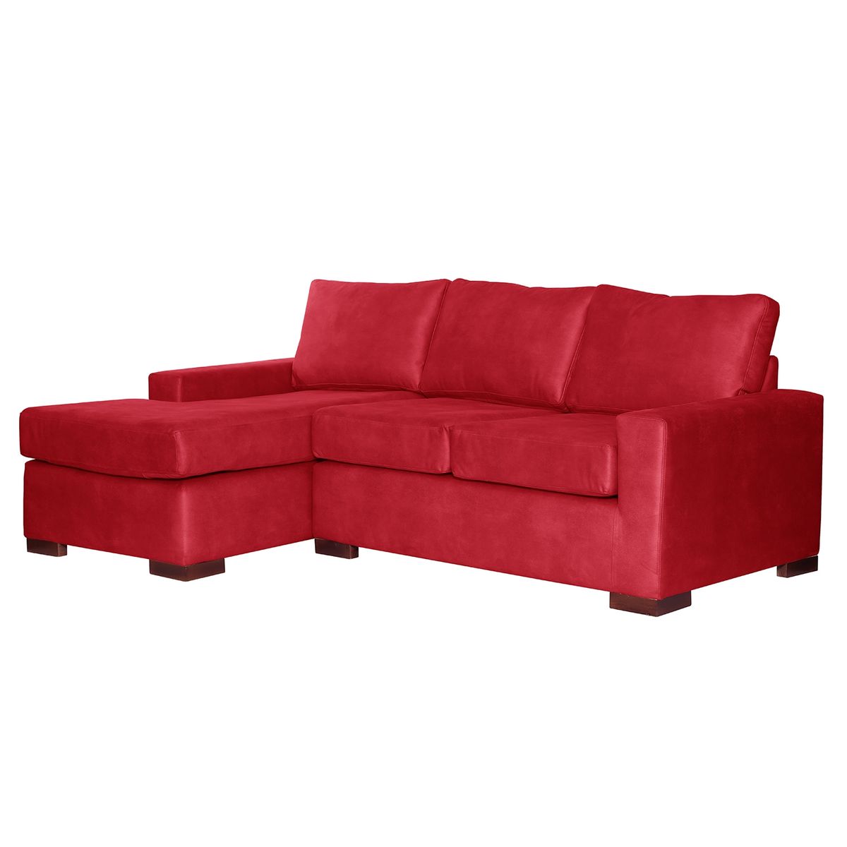 LATAM HOME - Sofá Seccional Latam Home Livorno 3 Cuerpos Rojo