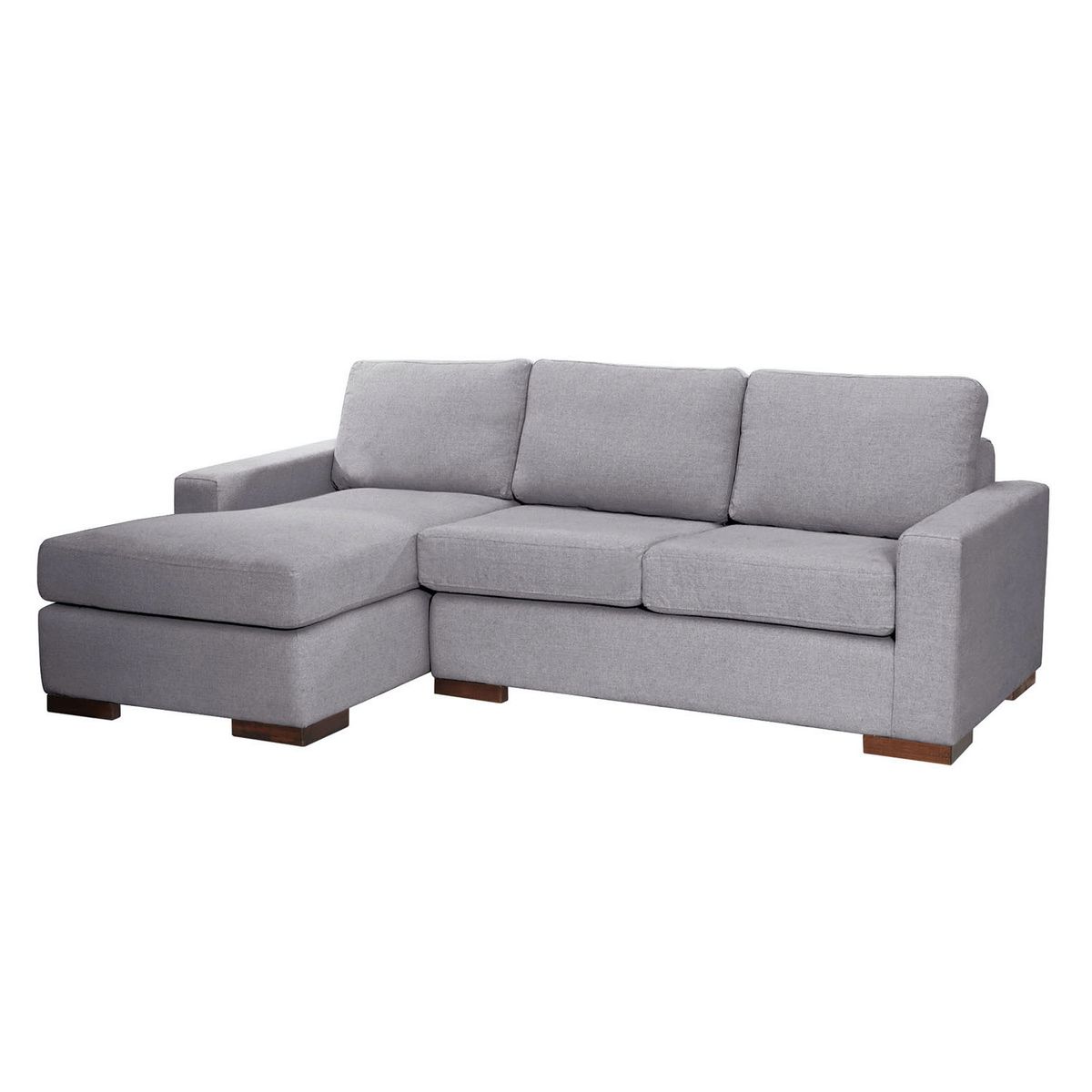 LATAM HOME - Sofá Seccional Izquierdo Livorno Lino Gris Claro