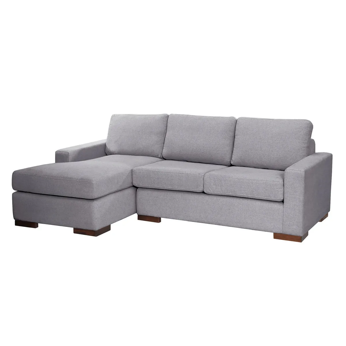 LATAM HOME - Sofá Seccional Izquierdo Livorno Lino Gris Claro