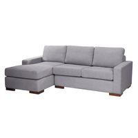 Sofá Seccional Izquierdo Livorno Lino Gris Claro