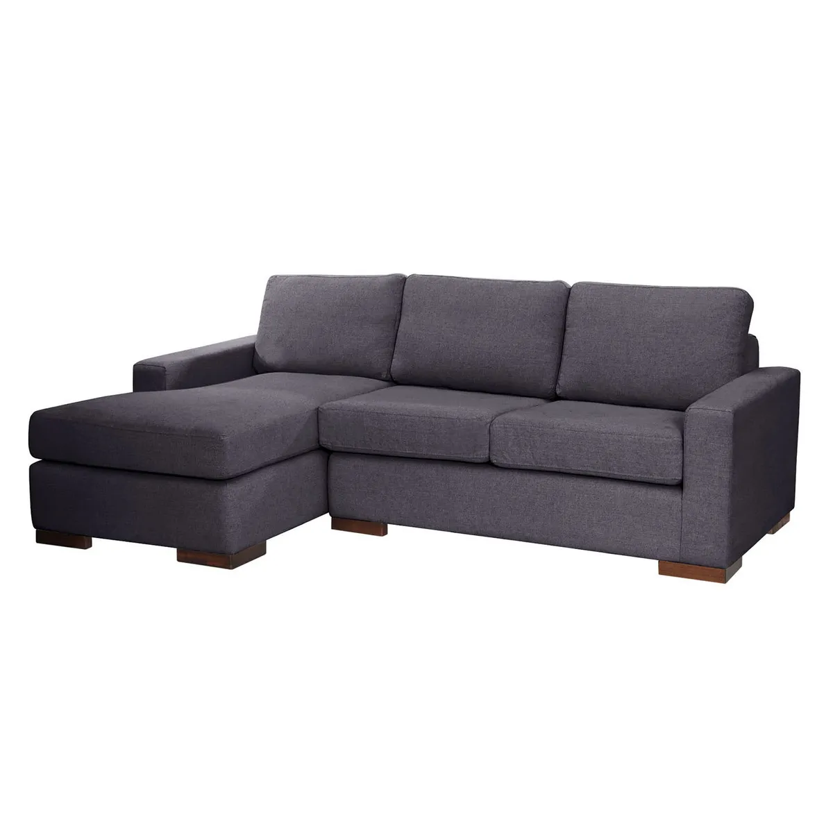 LATAM HOME - Sofá Seccional Izquierdo Livorno Lino Gris Oscuro