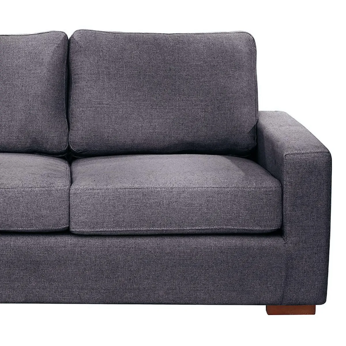 LATAM HOME - Sofá Seccional Izquierdo Livorno Lino Gris Oscuro