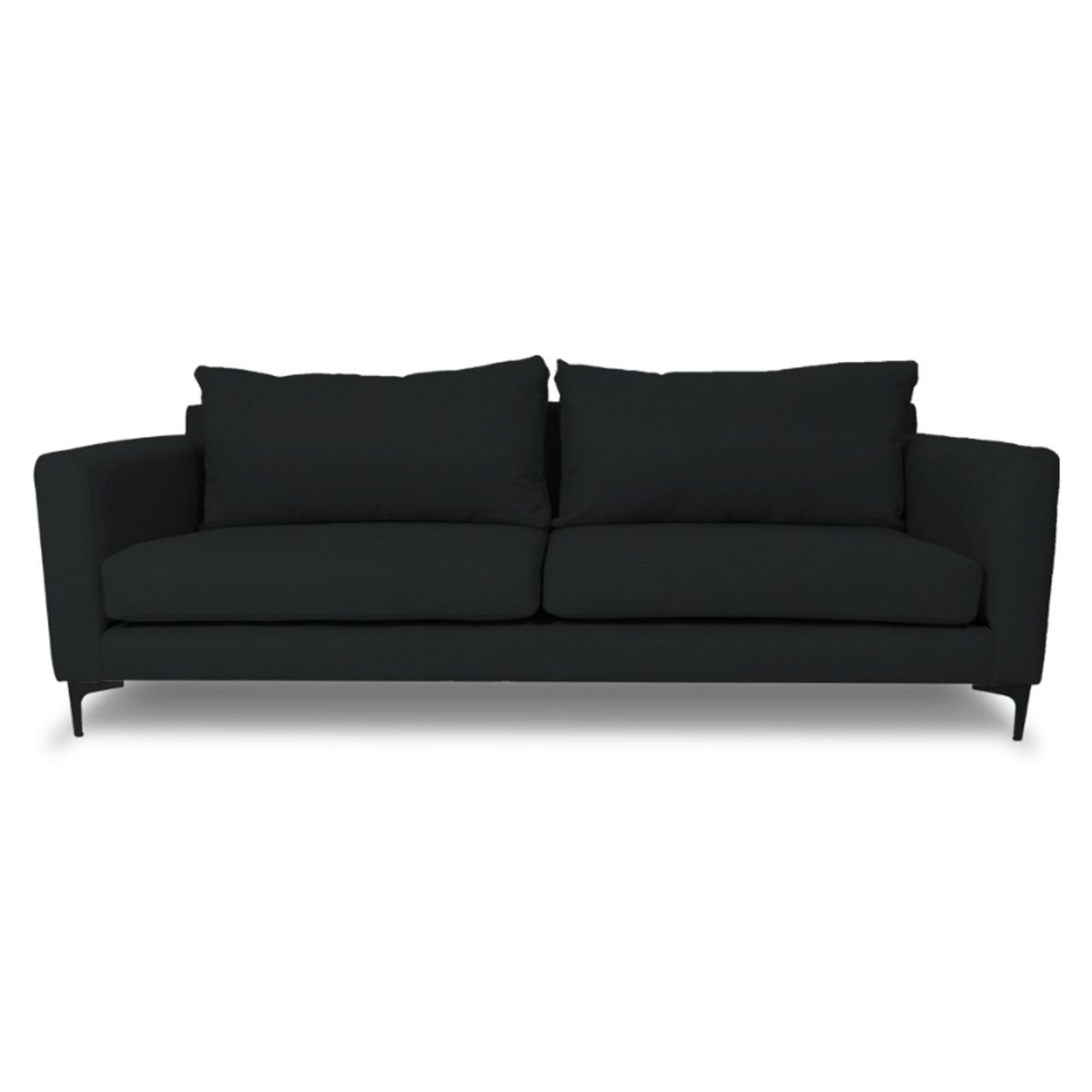 SOFAS HOME - SOFA ALANNA CHENILLE TIPO LINO GRAFITO 3 CUERPOS