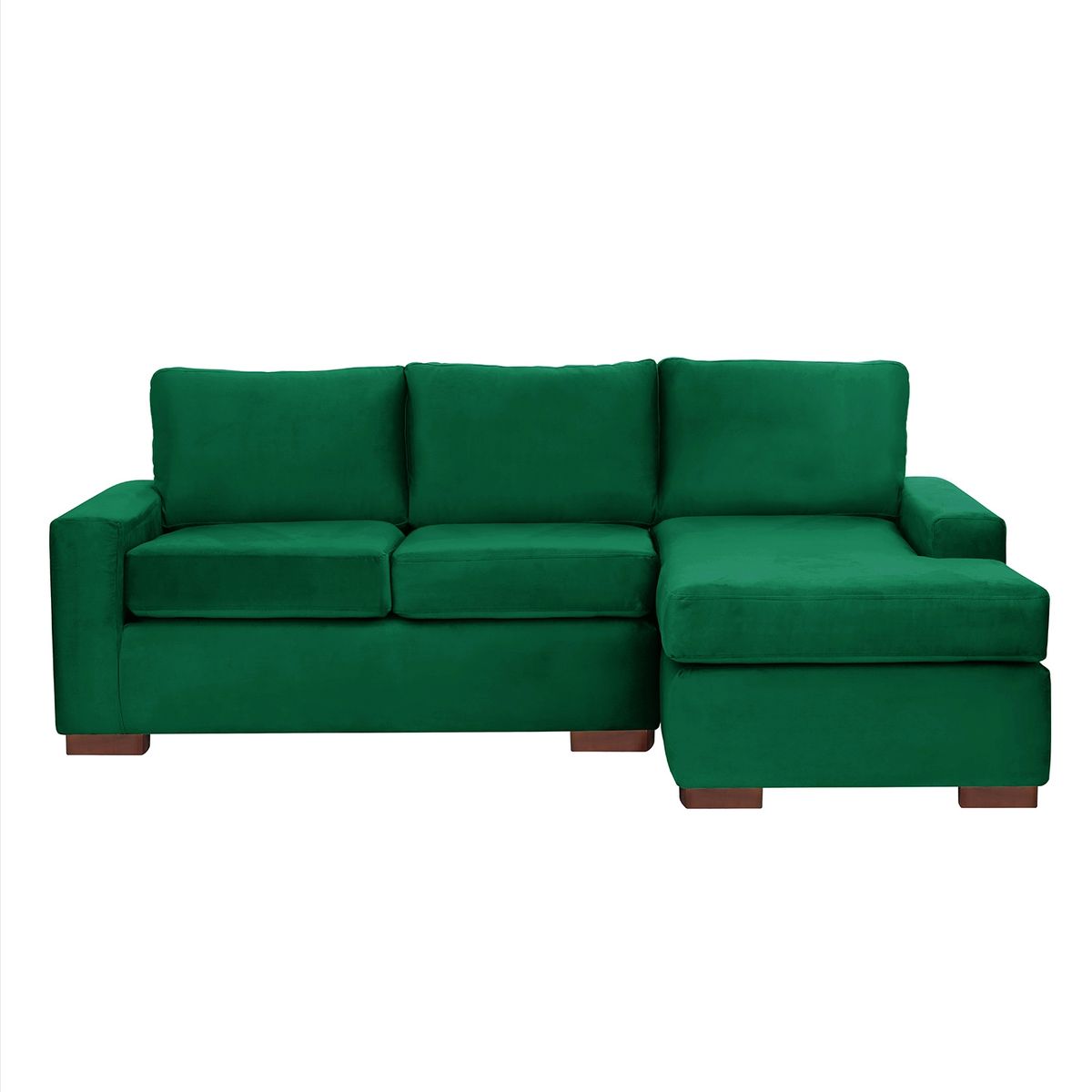 LATAM HOME - Sofá Seccional Derecho Livorno Tela Velvet Verde