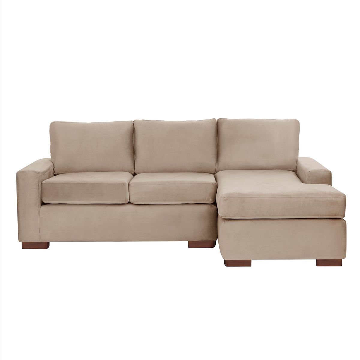 LATAM HOME - Sofá Seccional Latam Home Livorno 3 Cuerpos Tela Velvet