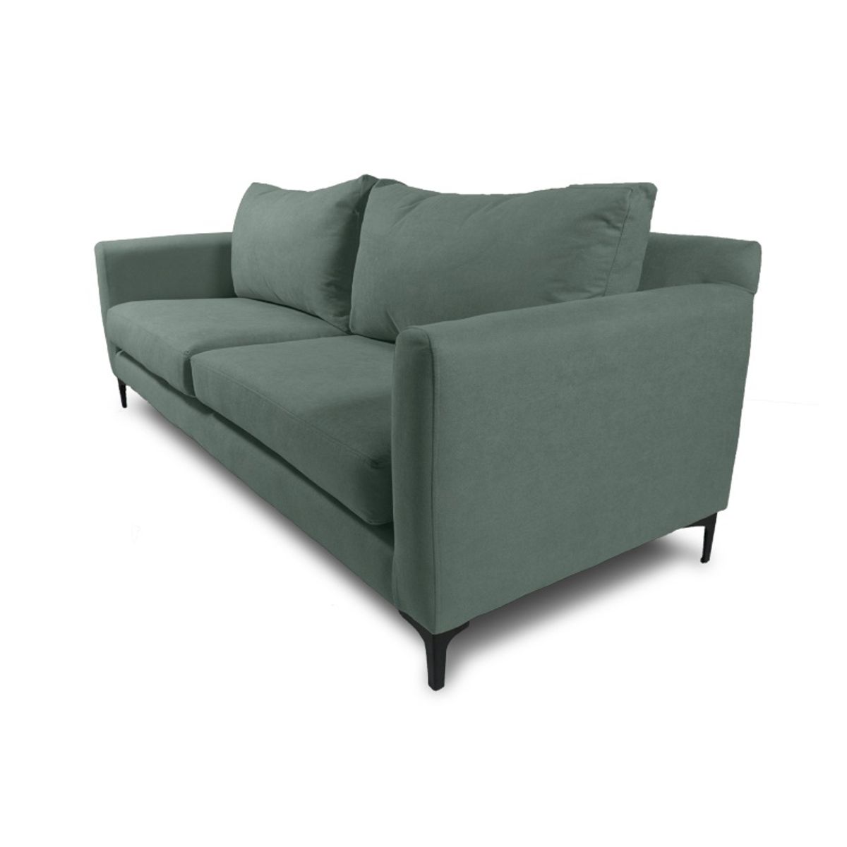 SOFAS HOME - SOFA ALANNA CHENILLE TIPO LINO VERDE 3 CUERPOS