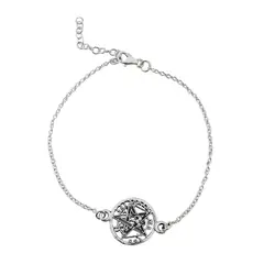 ANDREA COGGIOLA JOYAS - Pulsera Tetragrámaton Plata Fina 925